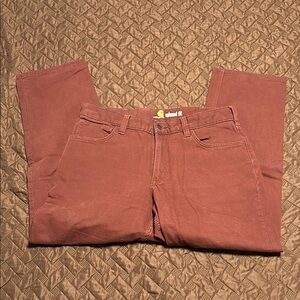 Carhartt Rust Corduroy Pants Casual Style